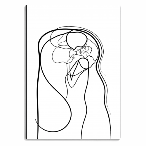 The Kiss Line Art - personalised A4, A5, A6 notebook by Adam Regester