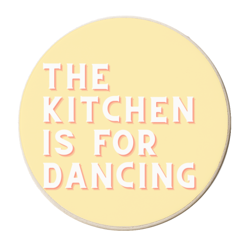 The kitchen is for dancing - personalised beer coaster by Proper Job Studio