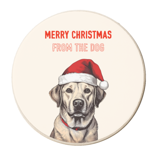 The Labrador Says Merry Christmas - personalised beer coaster by Adam Regester