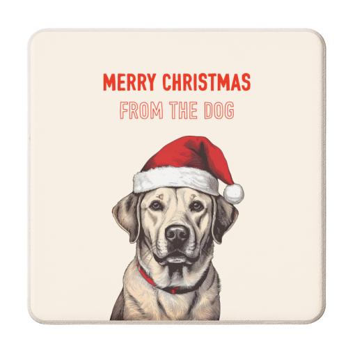 The Labrador Says Merry Christmas - personalised beer coaster by Adam Regester