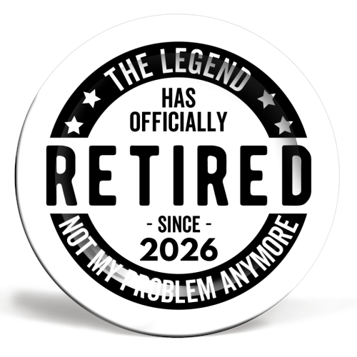 The Legend Has Officially Retired Since 2026 - ceramic dinner plate by timsal shol