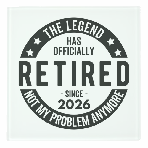 The Legend Has Officially Retired Since 2026 - personalised beer coaster by timsal shol