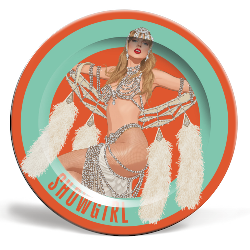 Showgirl - ceramic dinner plate by Claire Atwood