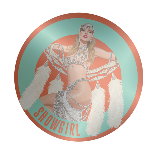 Showgirl - Circle Sticker by Claire Atwood