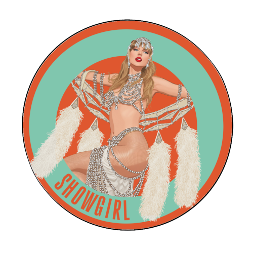 Showgirl - Circle Sticker by Claire Atwood