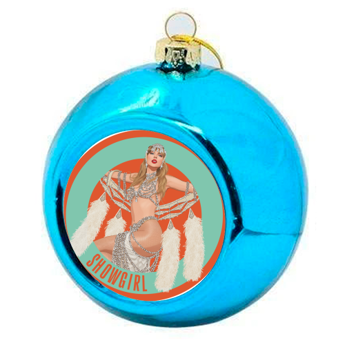 Showgirl - colourful christmas bauble by Claire Atwood