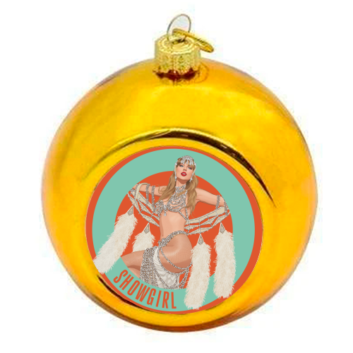 Showgirl - colourful christmas bauble by Claire Atwood