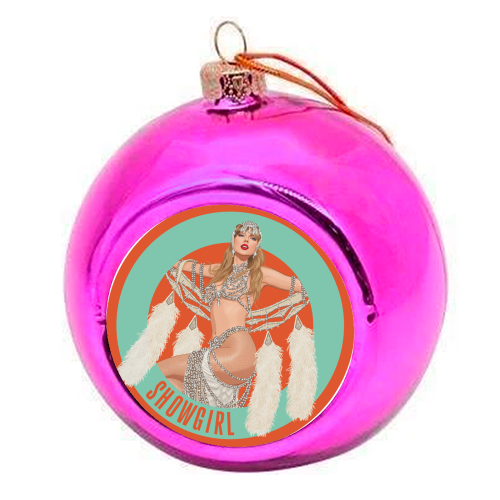 Showgirl - colourful christmas bauble by Claire Atwood