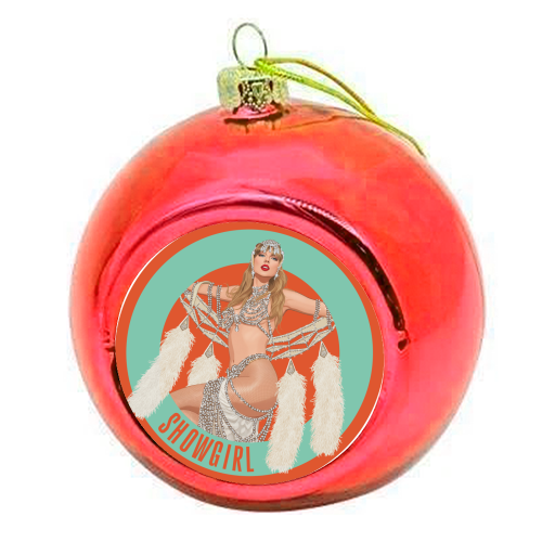Showgirl - colourful christmas bauble by Claire Atwood