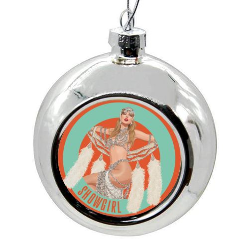 Showgirl - colourful christmas bauble by Claire Atwood