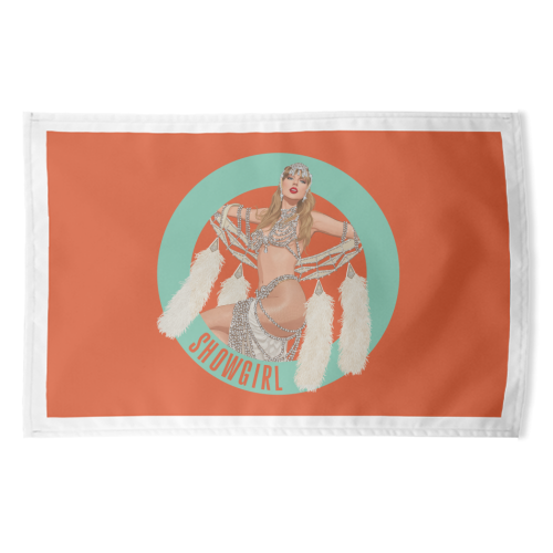 Showgirl - funny tea towel by Claire Atwood