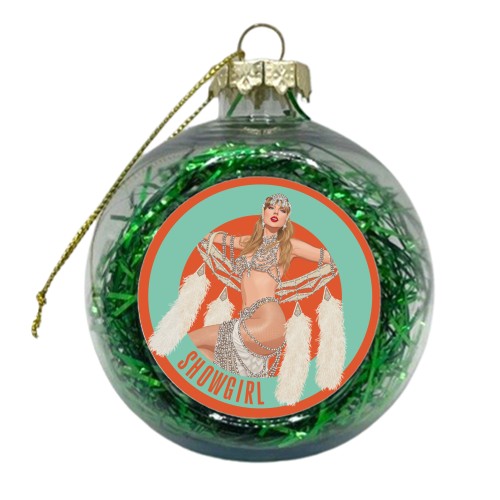 Showgirl - xmas bauble by Claire Atwood