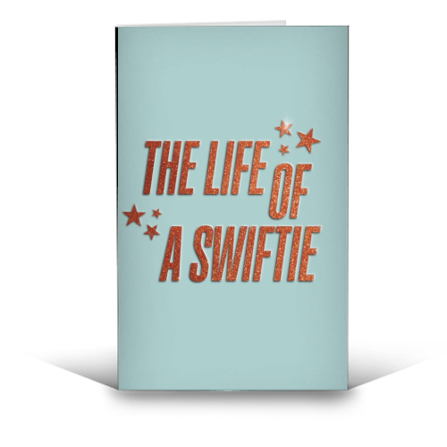 Showgirl The Life Of A Swiftie typography print - funny greeting card by The Girl Next Draw