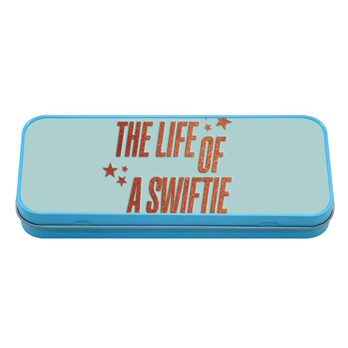 Showgirl The Life Of A Swiftie typography print - tin pencil case by The Girl Next Draw