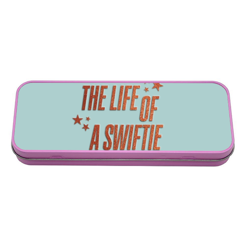 Showgirl The Life Of A Swiftie typography print - tin pencil case by The Girl Next Draw