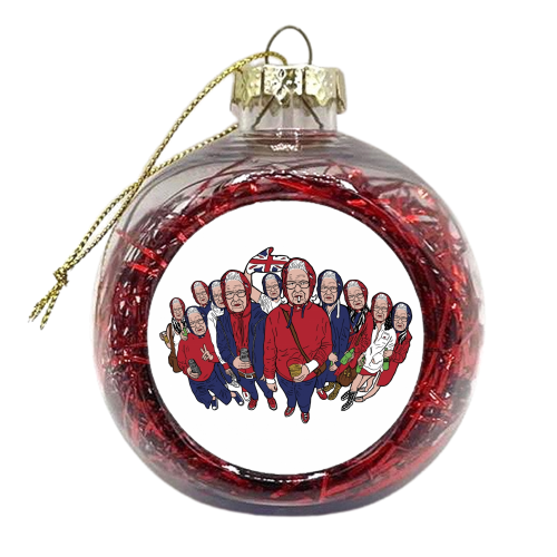 The Liz Gang - xmas bauble by Si Gross