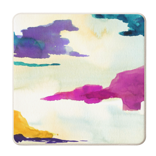 The Loch Colour Pop Watercolour Painting - personalised beer coaster by Dizzywonders