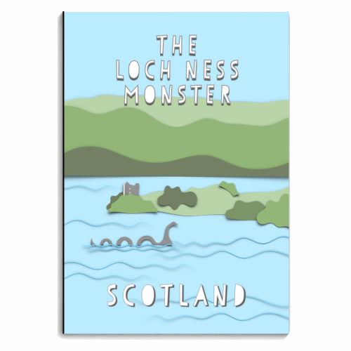 The Loch Ness Monster Scotland - personalised A4, A5, A6 notebook by Adam Regester
