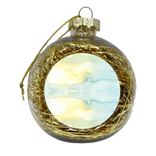 The Loch Watercolour Wash - xmas bauble by Dizzywonders