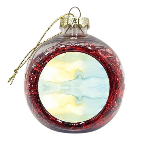 The Loch Watercolour Wash - xmas bauble by Dizzywonders