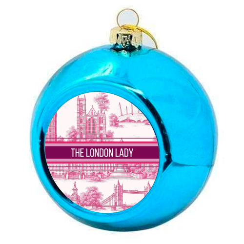 THE LONDON LADY - colourful christmas bauble by Lilly Rose