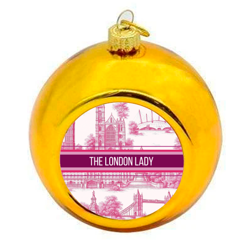 THE LONDON LADY - colourful christmas bauble by Lilly Rose