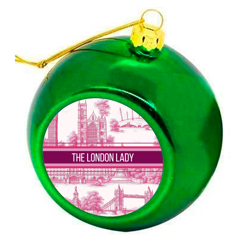 THE LONDON LADY - colourful christmas bauble by Lilly Rose