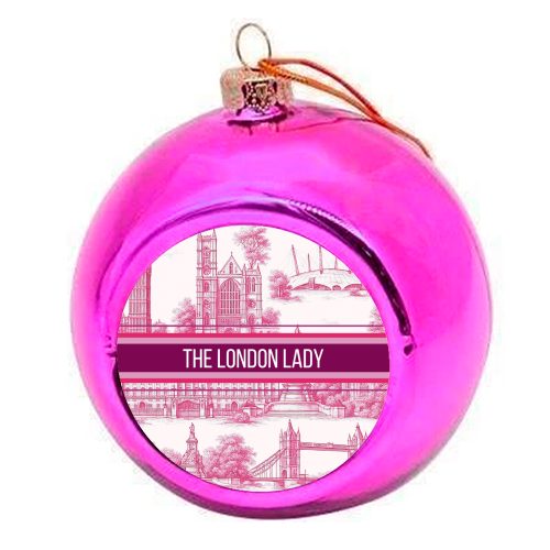 THE LONDON LADY - colourful christmas bauble by Lilly Rose