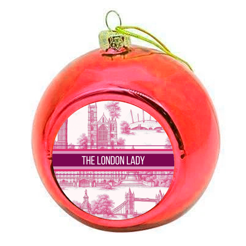 THE LONDON LADY - colourful christmas bauble by Lilly Rose