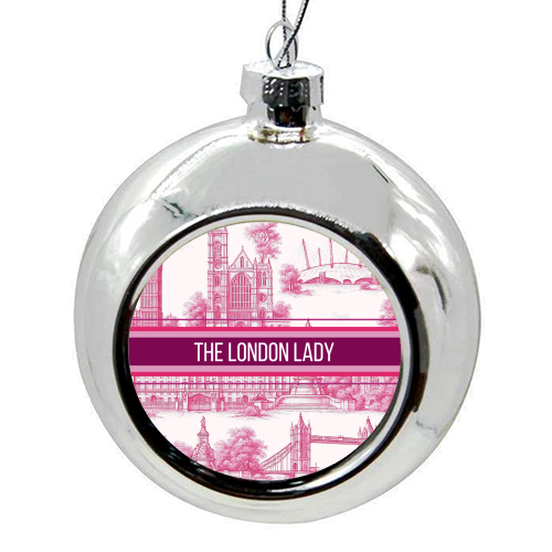 THE LONDON LADY - colourful christmas bauble by Lilly Rose