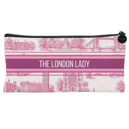 THE LONDON LADY - flat pencil case by Lilly Rose