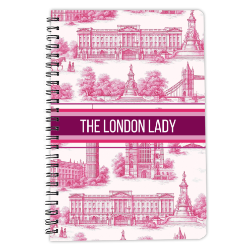 THE LONDON LADY - personalised A4, A5, A6 notebook by Lilly Rose