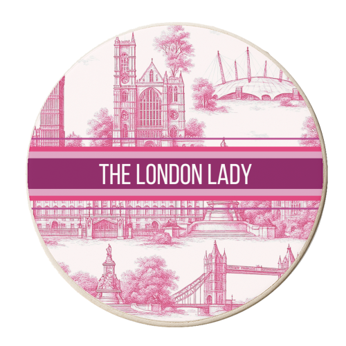 THE LONDON LADY - personalised beer coaster by Lilly Rose