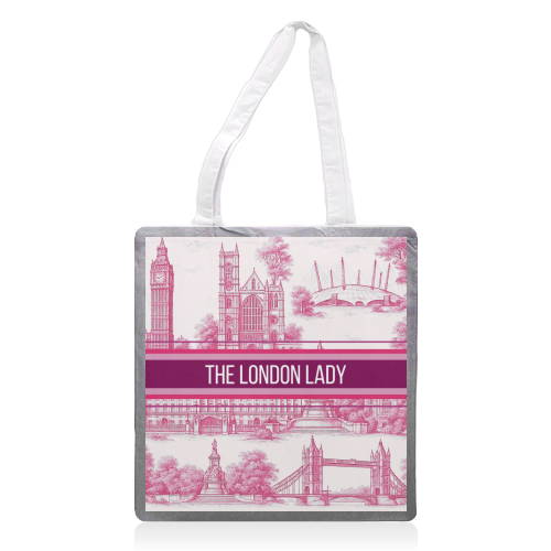 THE LONDON LADY - printed canvas tote bag by Lilly Rose