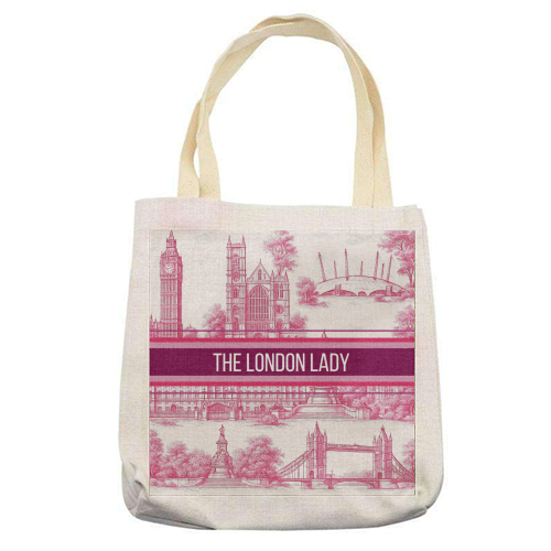 THE LONDON LADY - printed canvas tote bag by Lilly Rose