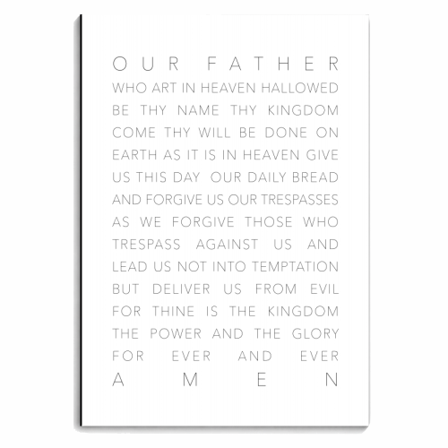 The Lord's Prayer White - personalised A4, A5, A6 notebook by Toni Scott