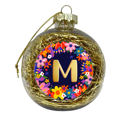 The mighty M - xmas bauble by Nichola Cowdery