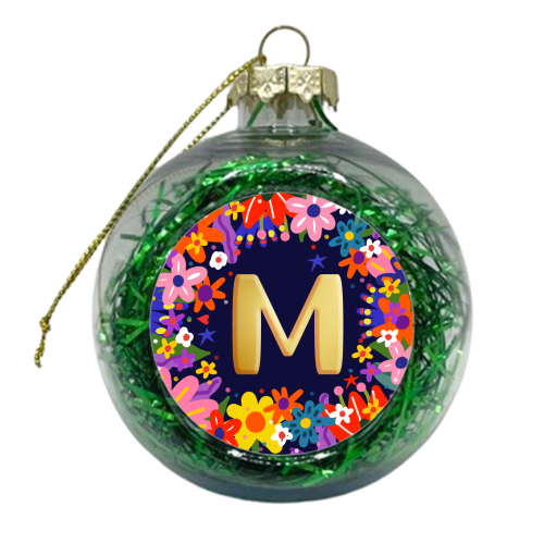 The mighty M - xmas bauble by Nichola Cowdery