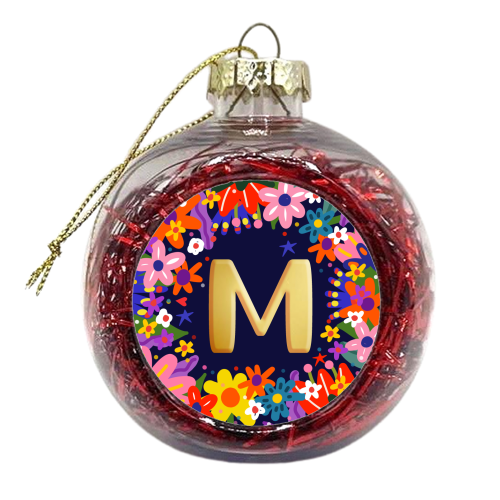 The mighty M - xmas bauble by Nichola Cowdery