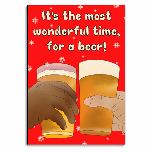 The Most Wonderful Time for a beer - personalised A4, A5, A6 notebook by Lisa Wardle