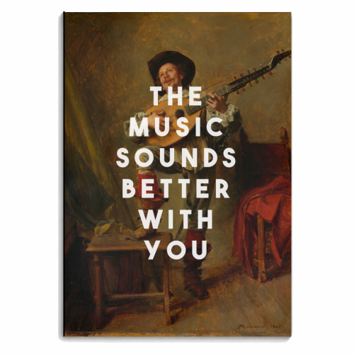 The Music Sounds Better With You - personalised A4, A5, A6 notebook by The 13 Prints