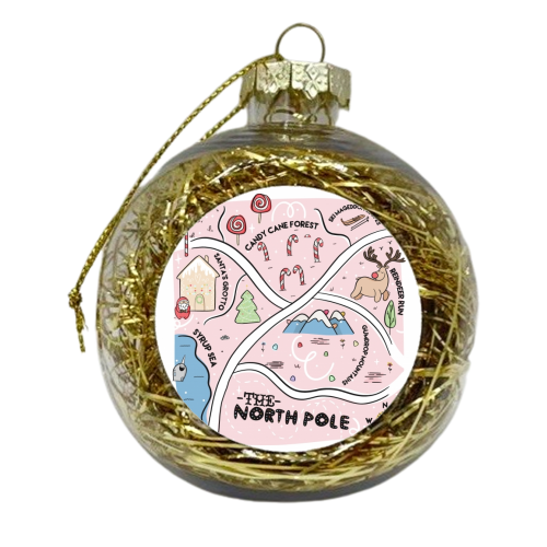 The North Pole - xmas bauble by Alice Palazon