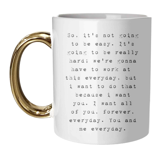 The Notebook Quote - unique mug by Pink and Pip