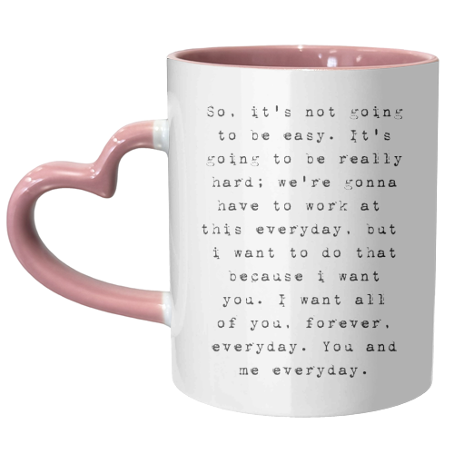 The Notebook Quote - unique mug by Pink and Pip