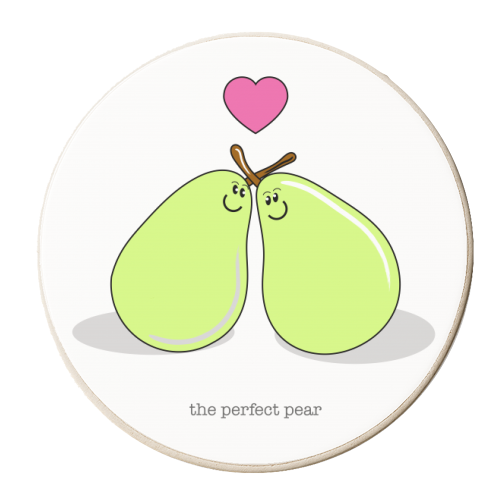 The Perfect Pear - personalised beer coaster by Adam Regester