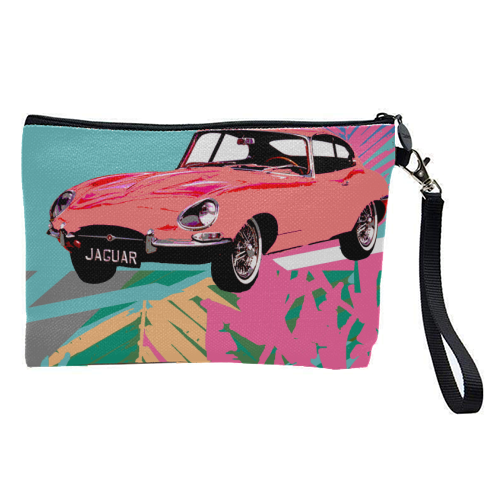 the Pink Jaguar makeup bag designed by Marina Popska Buy on ArtWow