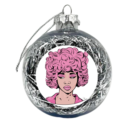 The Pink Lady - xmas bauble by Imogen Colise Wilson
