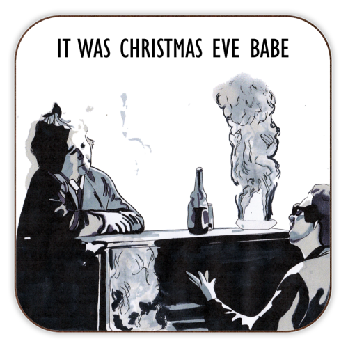 The Pogues Fairytale of New York - personalised beer coaster by Amanda Hallam