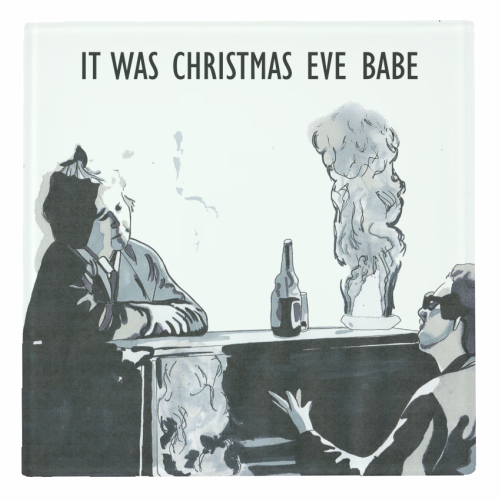 The Pogues Fairytale of New York - personalised beer coaster by Amanda Hallam