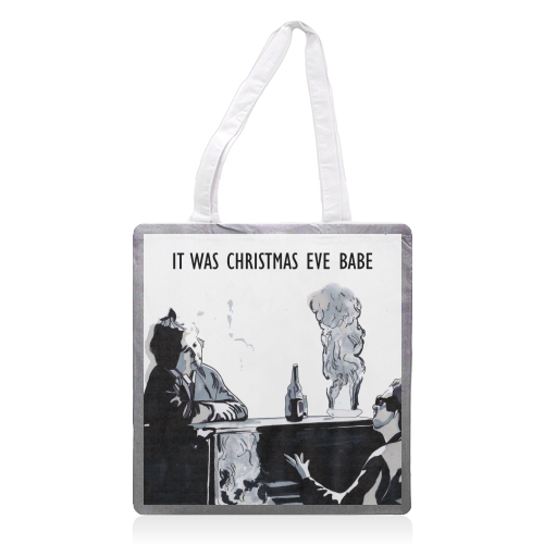 The Pogues Fairytale of New York - printed canvas tote bag by Amanda Hallam